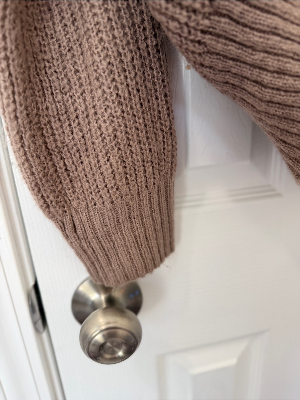 Cozy Taupe Cowl Neck Sweater - Picture 8 of 8